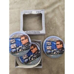 NASCAR 4 PK  Coaster Set VHR7 RUSTY WALLACE 2004 PENSKE RACING South #2 Car